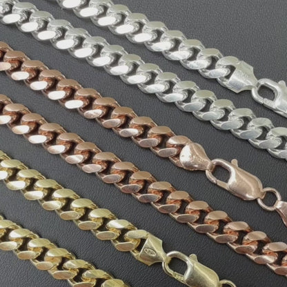 925 Sterling Silver 8mm Miami Cuban Chain Necklace