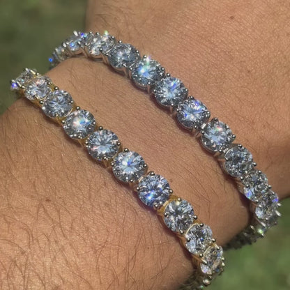 925 Sterling Silver 7mm Tennis Bracelet - CZ Or Moissanite