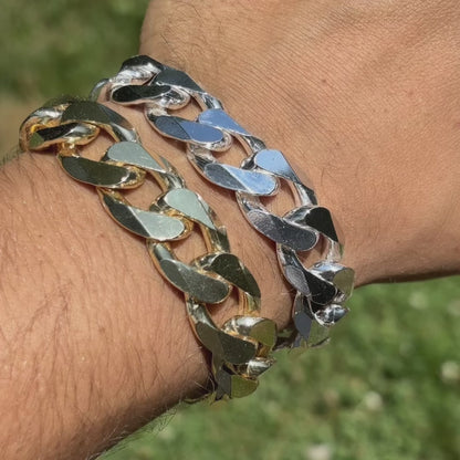 925 Sterling Silver 16mm Curb Bracelet