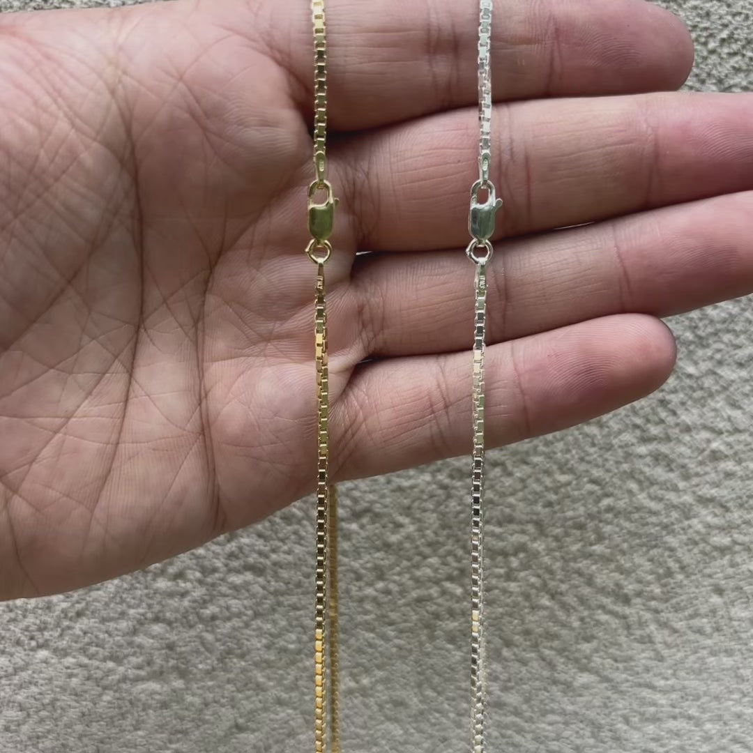 925 Sterling Silver 2mm Box Chain Necklace