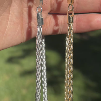 925 Sterling Silver 5mm Wheat Chain Necklace