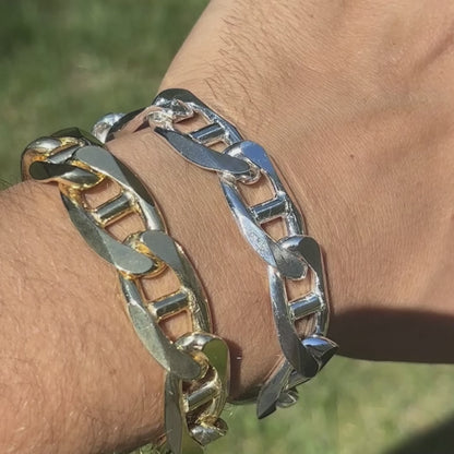 925 Sterling Silver 16mm Mariner Bracelet