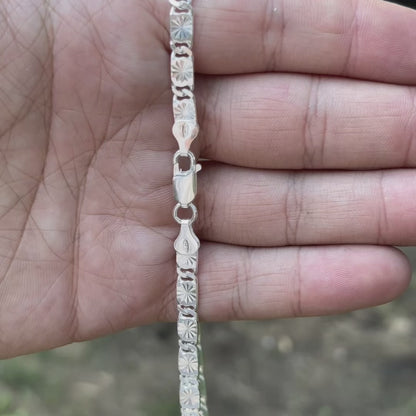 925 Sterling Silver 5mm Valentino Chain Necklace