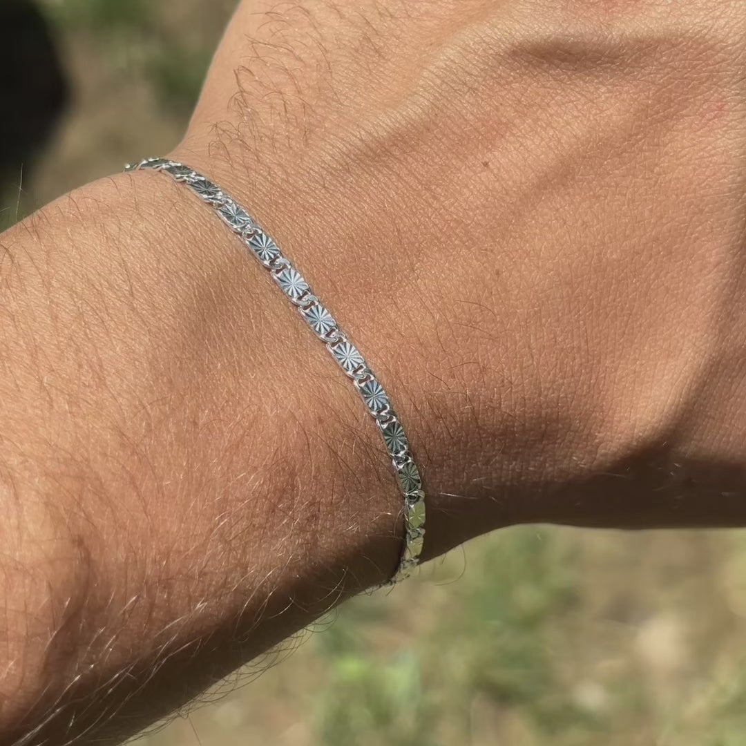 925 Sterling Silver 3mm Valentino Bracelet