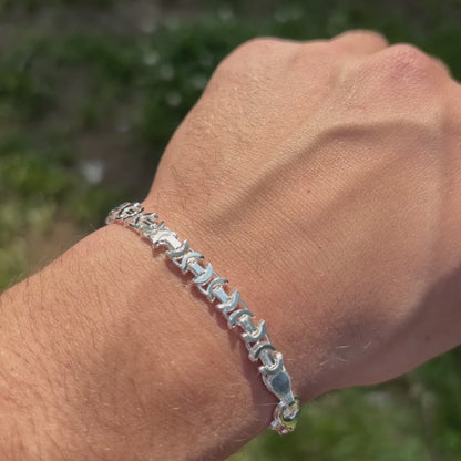 925 Sterling Silver 6mm Flat Byzantine Bracelet