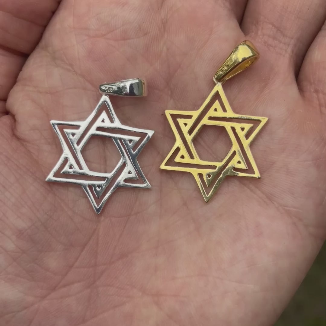 925 Sterling Silver Cutout Star of David Pendant