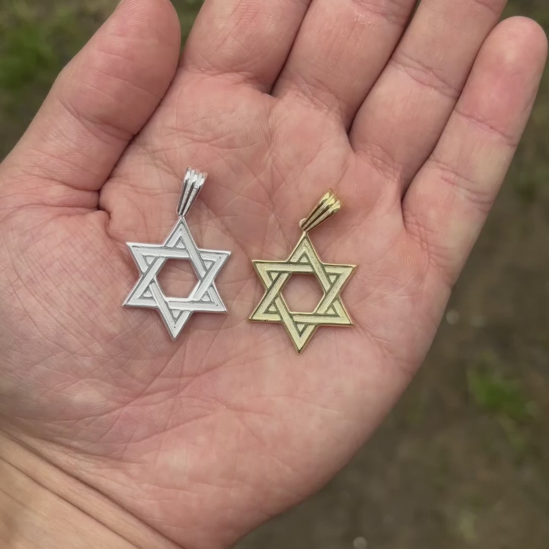 925 Sterling Silver Plain Star of David Pendant