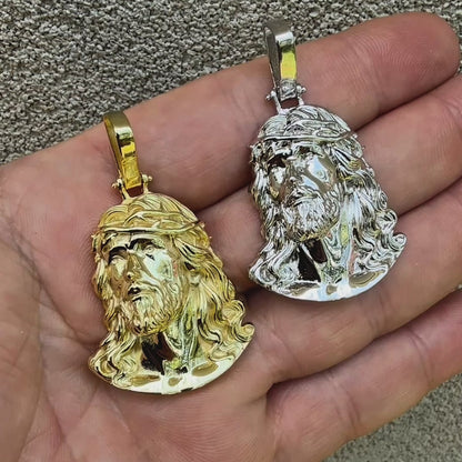 925 Sterling Silver Passion Of The Christ Jesus Piece Pendant - Medium