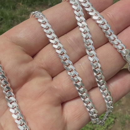 925 Sterling Silver 5.5mm Miami Cuban Chain Necklace