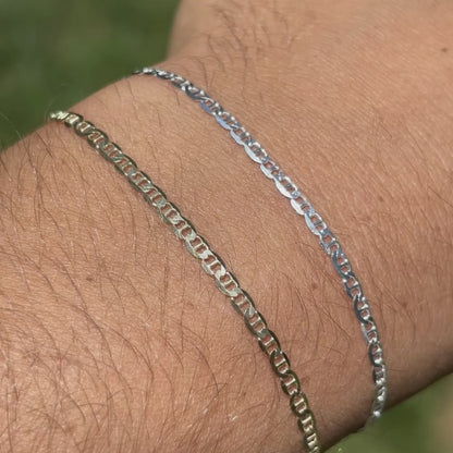 925 Sterling Silver 2.5mm Mariner Bracelet