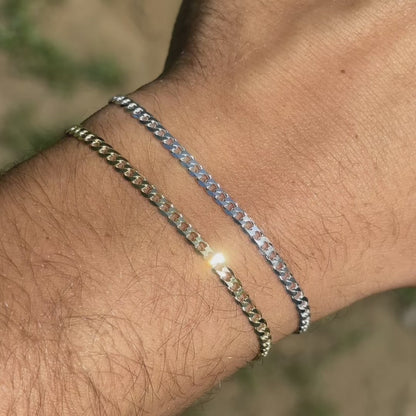 925 Sterling Silver 3mm Curb Bracelet