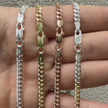925 Sterling Silver 4mm Miami Cuban Chain Necklace